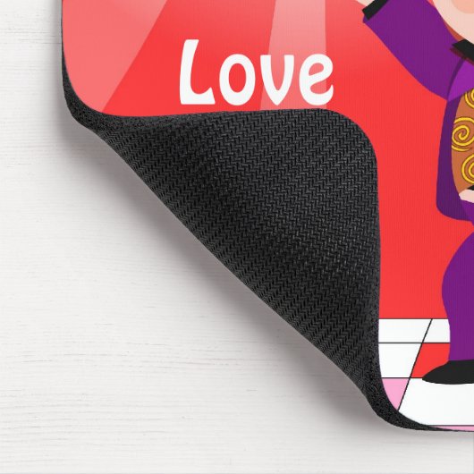 Valentinsgrußdiscoschwein Mousepad (Ecke)