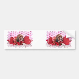 Valentinsgrüße - Cockapoo - Riley Autoaufkleber