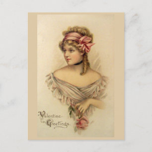 Valentinsgrüße im viktorianischen Stil, Vintage-Po Feiertagspostkarte