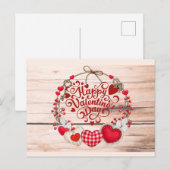 Valentinsgrüße Postkarte (Vorne/Hinten)