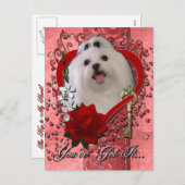 Valentinsgrüße - Schlüssel zu meinem Herzen - Feiertagspostkarte (Vorne/Hinten)