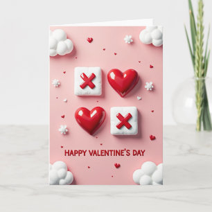 Valentinsgrüße Tic Tac Toe Karte