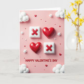 Valentinsgrüße Tic Tac Toe Karte (Gelbe Blume)