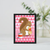 Valentinsgrußeichhörnchen 2 feiertagspostkarte (Stehend Vorderseite)