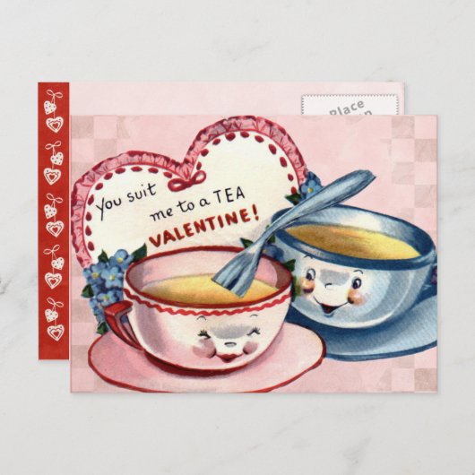 Valentinsgrußes für Kinder Feiertagspostkarte (Vorne/Hinten)