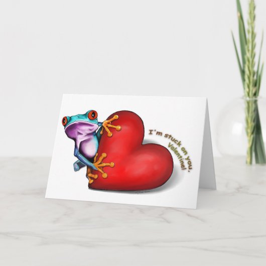 Valentinsgrußfroschkarte Feiertagskarte (Vorderseite)