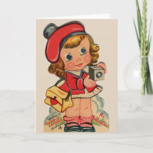 Valentinsgrußkarte für einen Vintage-Fotografen Feiertagskarte