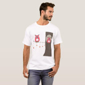 Valentinsgrußkarte mit Eulenpaaren T-Shirt (Vorne ganz)