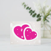 Valentinsgrußkarten mit zwei Herzen Feiertagspostkarte (Stehend Vorderseite)