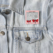 Valentinsgrußlibellen-Schablonenknopf Button (Beispiel)