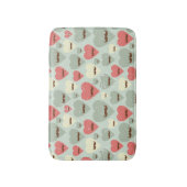 Valentinsgrußmuster mit Herzen und dem Schnurrbart Badematte (Vorderseite Vertikal)