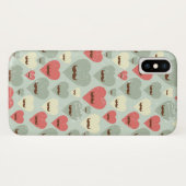 Valentinsgrußmuster mit Herzen und dem Schnurrbart Case-Mate iPhone Hülle (Rückseite (Horizontal))