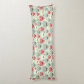 Valentinsgrußmuster mit Herzen und dem Schnurrbart Seitenschläferkissen (Rückseite (Vertikal))