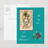 Valentinsgrußpostkarte Feiertagspostkarte (Vorne/Hinten)
