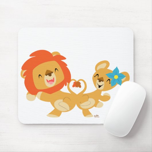 Valentinsgrußtanzenlöwe-Paare mousepad (Mit Mouse)