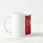 Valentinsherz auf rotem Hintergrund Kaffeetasse (Links)