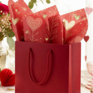 Valentinsherz-Blumen-Seidenpapier Seidenpapier