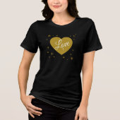 Valentinsherz-Grafikdesign Tri-Blend Shirt (Vorderseite)