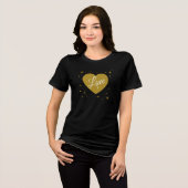Valentinsherz-Grafikdesign Tri-Blend Shirt (Vorderseite voll)