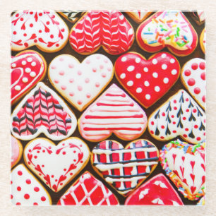 Valentinsherz Kekse: Selbstgemachte Liebe. Glasuntersetzer