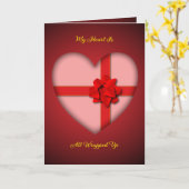 Valentinsherz-Luftbild-Kartenfaltblatt Karte (Gelbe Blume)