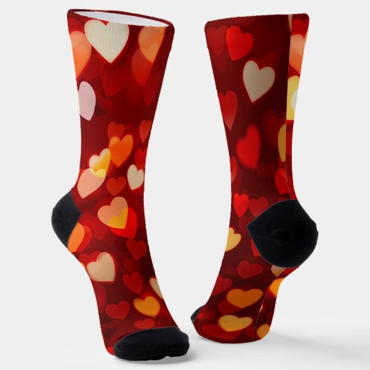Valentinsherz-Muster Romantische Liebe Socken (Gewinkelt)