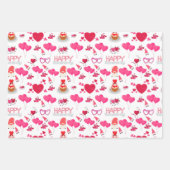 Valentinsherzen Geschenkpapier Set (Vorderseite 3)