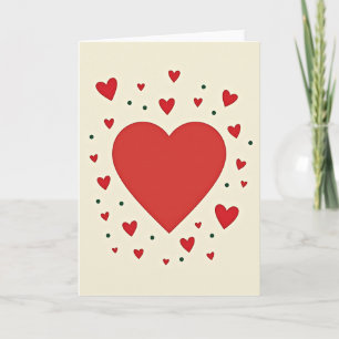 Valentinsherzen Karte