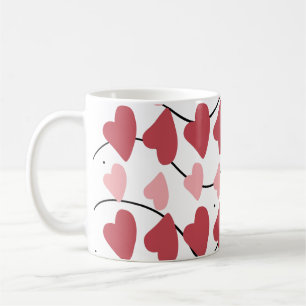 Valentinsherzen-Kritzeleien-Punkte-Muster      Kaffeetasse