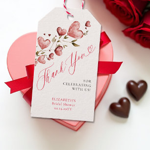 Valentinsherzen Liebesgarten Rosa Brautparty Geschenkanhänger