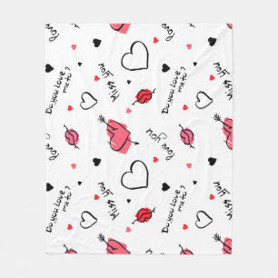 Valentinsherzen Pfeil Nahtlos Fleecedecke
