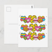 Valentinsherzen Postkarte (Vorne/Hinten)
