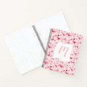 Valentinsherzen Whimsicaler Wasserfarben-Monogramm Notizblock (Innenseite)