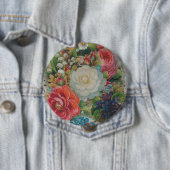Valentinskarte aus der viktorianischen Ära, Blumen Button (Beispiel)