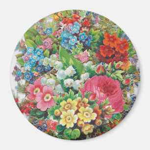 Valentinskarte aus der viktorianischen Ära, Blumen Magnet