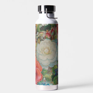Valentinskarte aus der viktorianischen Ära, Blumen Trinkflasche
