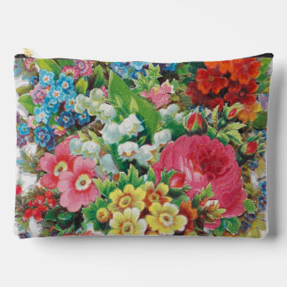 Valentinskarte aus der viktorianischen Ära, Blumen Zubehörtasche