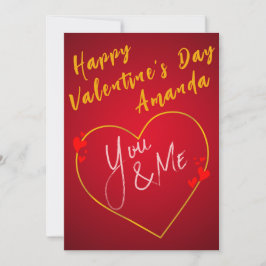 Valentinskarte des Roten Herzens Einladung
