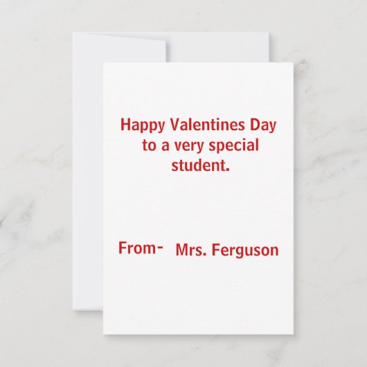 Valentinskarte Einladung (Rückseite)