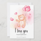 Valentinskarte Einladung (Vorderseite)