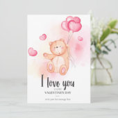 Valentinskarte Einladung (Stehend Vorderseite)