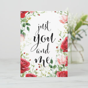 Valentinskarte Elegante "Just You and Me" Feiertagskarte