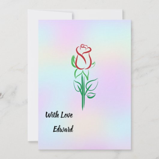 Valentinskarte Feiertagskarte (Vorderseite)