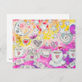 Valentinskarte Feiertagskarte (Vorne/Hinten)