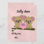 Valentinskarte Feiertagskarte (Vorne/Hinten)