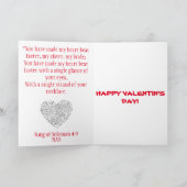 Valentinskarte Feiertagskarte (Innenseite)