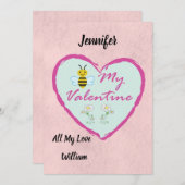 Valentinskarte Feiertagskarte (Vorne/Hinten)