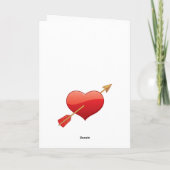 Valentinskarte Feiertagskarte (Rückseite)