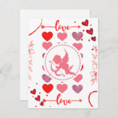 Valentinskarte Feiertagskarte (Vorne/Hinten)