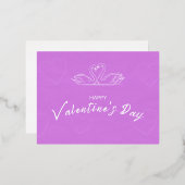 Valentinskarte Folien Feiertagspostkarte (Vorderseite/Rückseite)